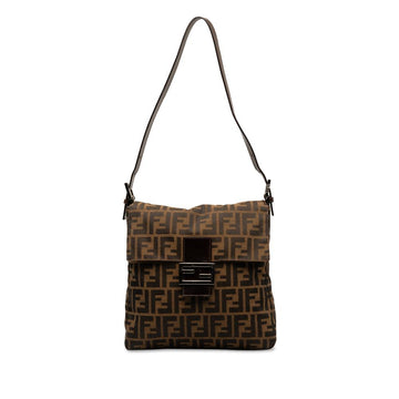 Brown Canvas Fendi Shoulder Bag