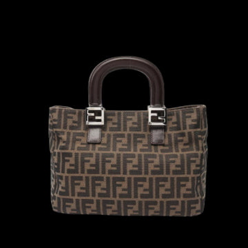 Brown Canvas Fendi Tote
