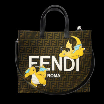 Brown Canvas Fendi Tote
