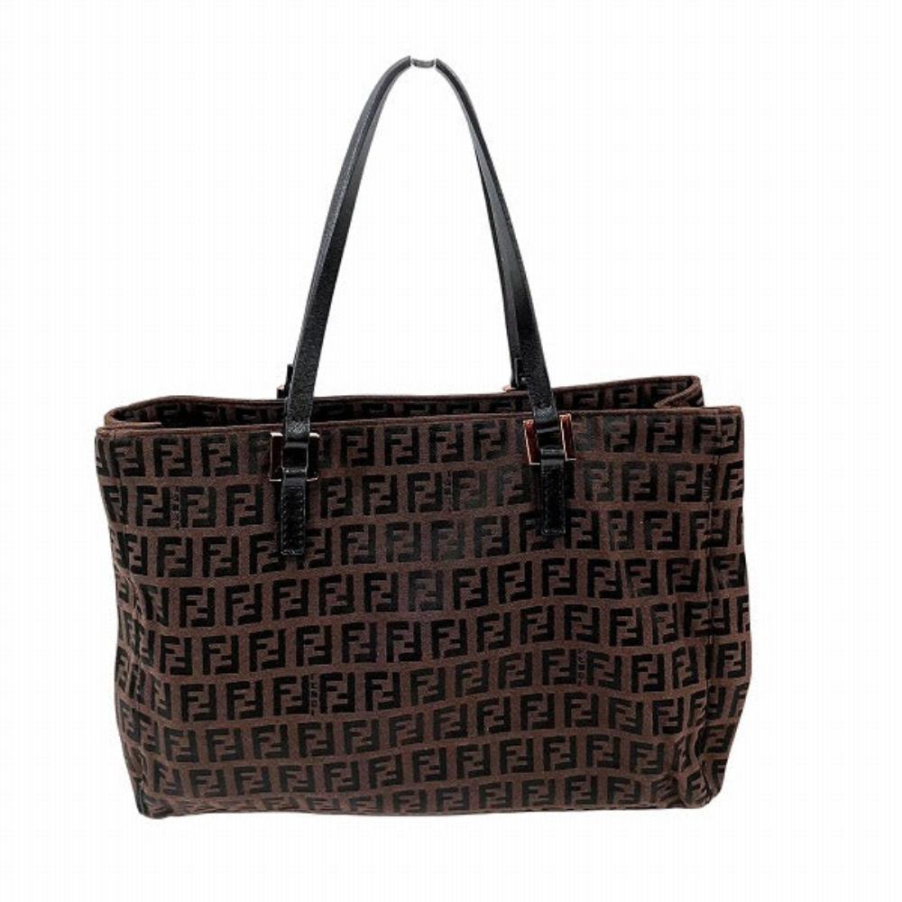 Brown Canvas Fendi Tote