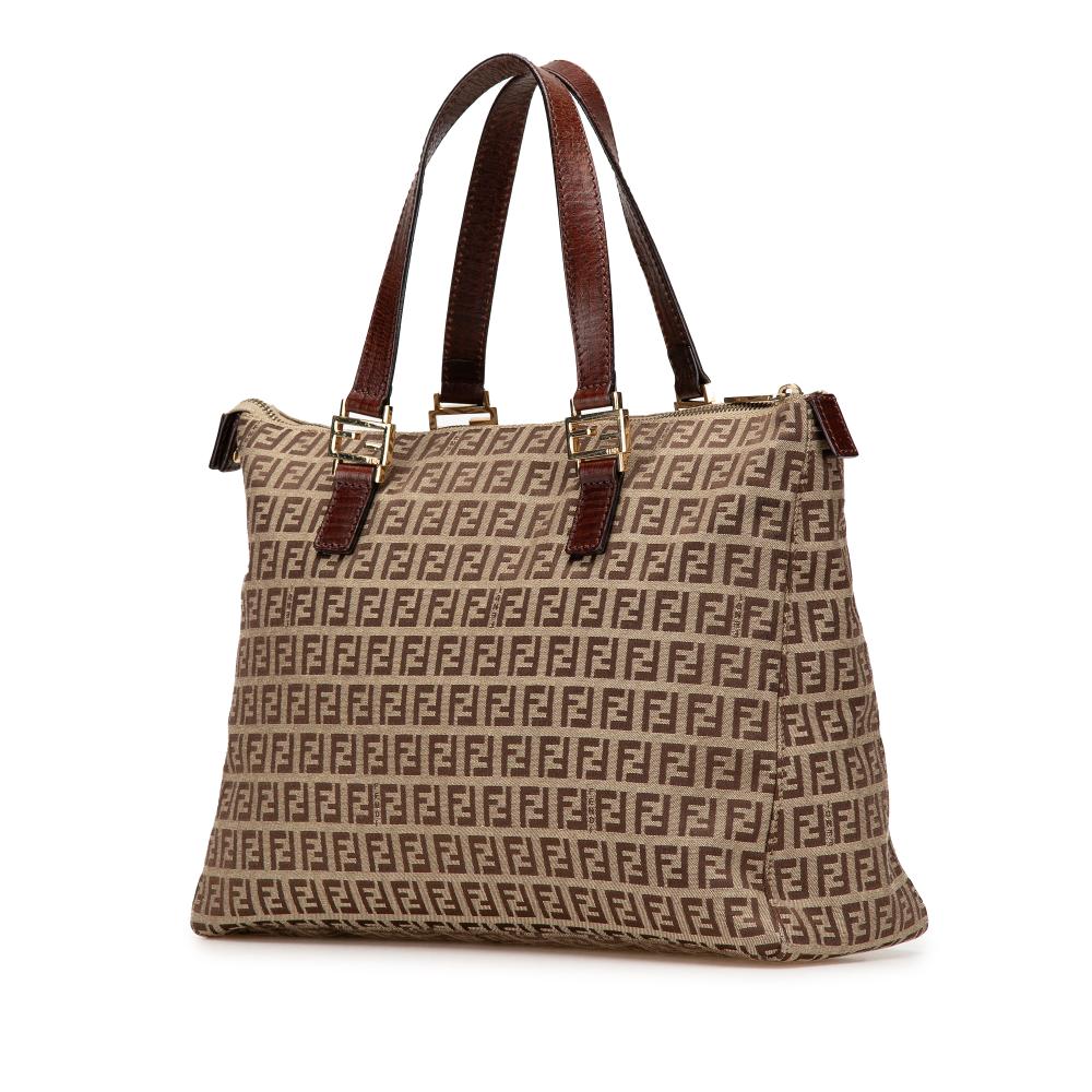 Brown Canvas Fendi Tote