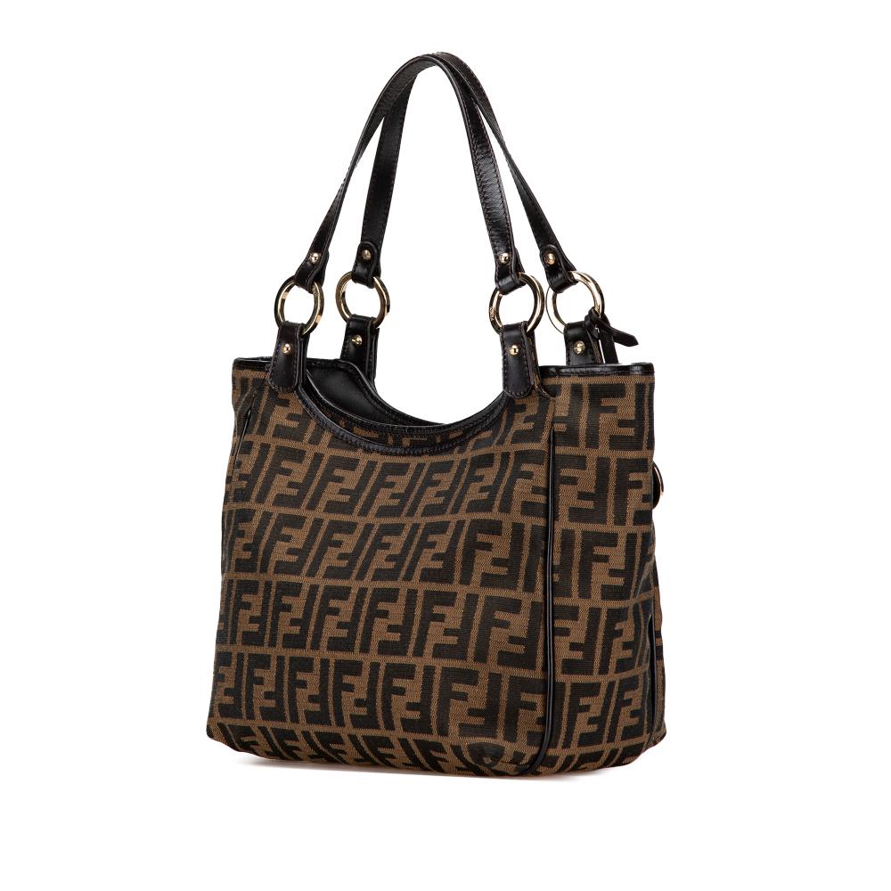 Brown Canvas Fendi Tote