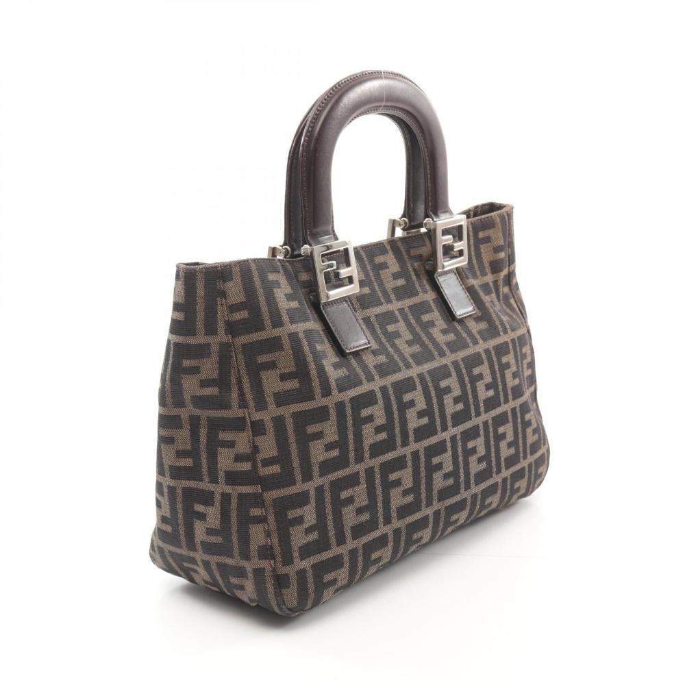 Brown Canvas Fendi Tote