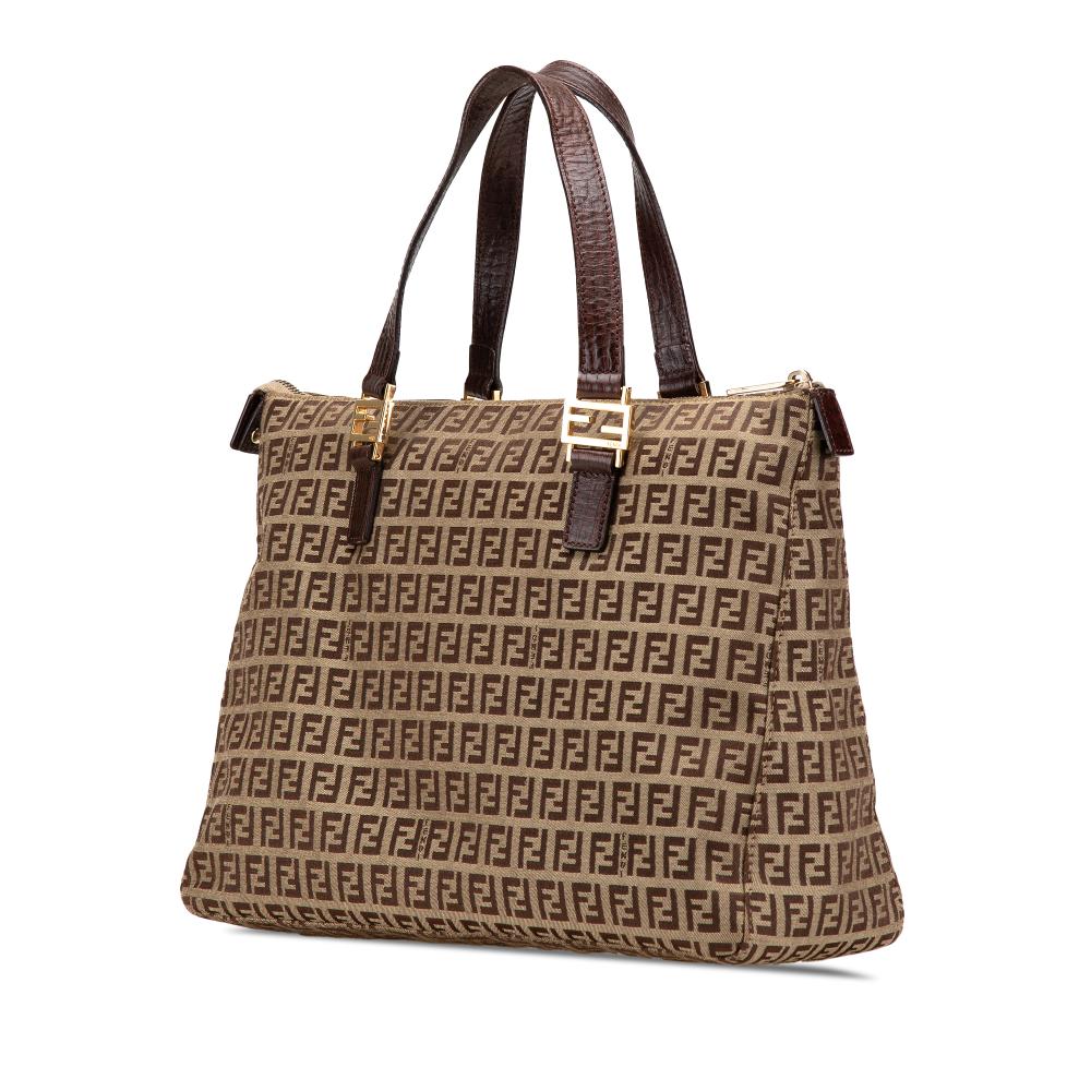 Brown Canvas Fendi Tote