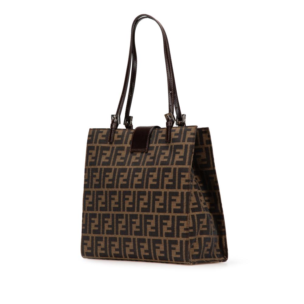 Brown Canvas Fendi Tote