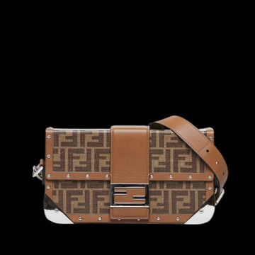 Brown Fabric Fendi Baguette