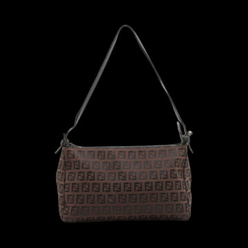 Brown Fabric Fendi Shoulder Bag