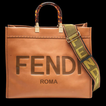 Brown Leather Fendi Tote