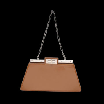 Brown Leather Fendi Peekaboo