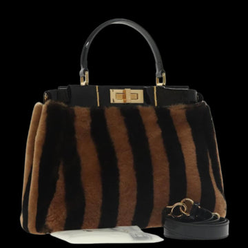 Brown Leather Fendi Peekaboo