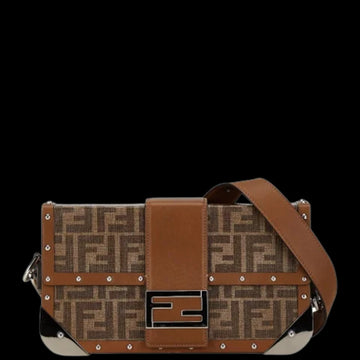 Brown Leather Fendi Shoulder Bag