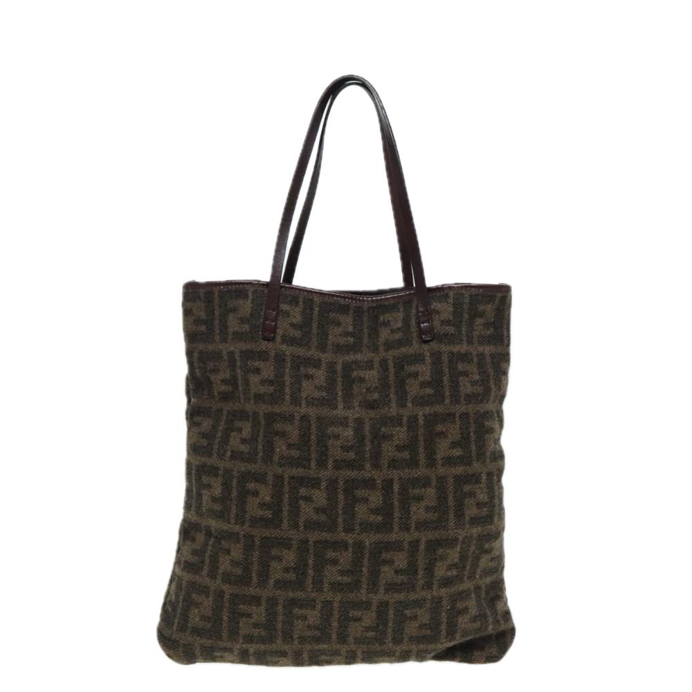 Brown Wool Fendi Tote