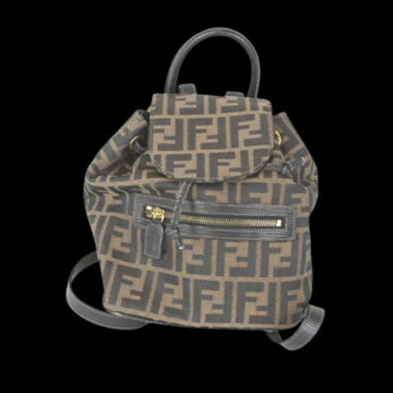Green Canvas Fendi Backpack