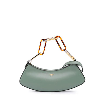 Green Leather Fendi Shoulder Bag
