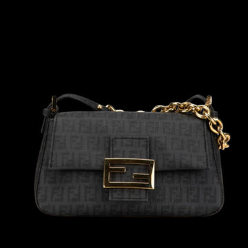 Grey Canvas Fendi Baguette Mamma