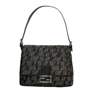 Grey Canvas Fendi Baguette
