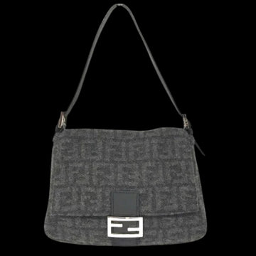 Grey Canvas Fendi Baguette