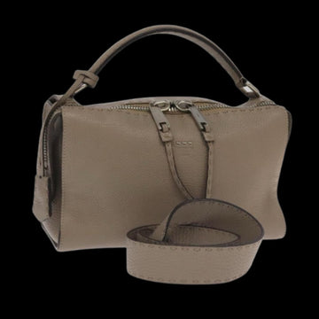 Grey Leather Fendi Handbag
