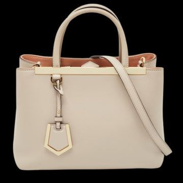 Grey Leather Fendi Tote