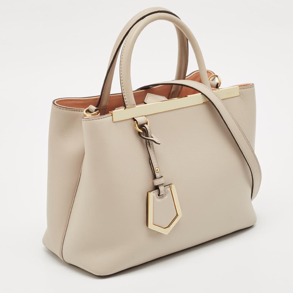 Grey Leather Fendi Tote