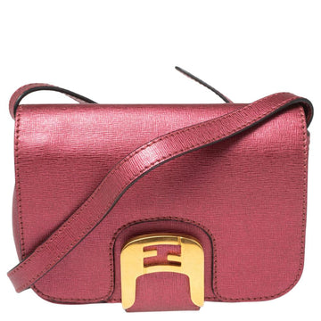 Metallic Leather Fendi Crossbody Bag