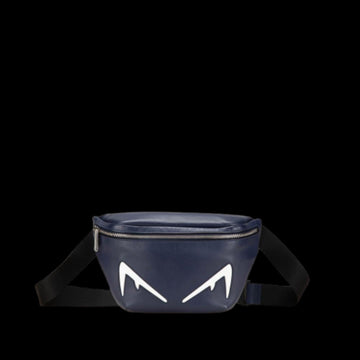 Navy Leather Fendi Belt Bag