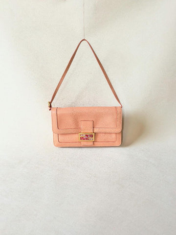 Pink Leather Fendi Baguette