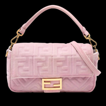 Pink Velvet Fendi Baguette