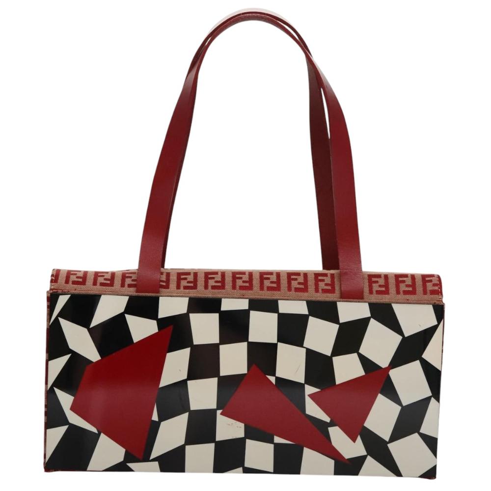 Red Canvas Fendi Tote