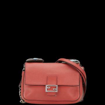Red Leather Fendi Bucket Bag