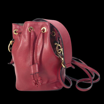 Red Leather Fendi Shoulder Bag