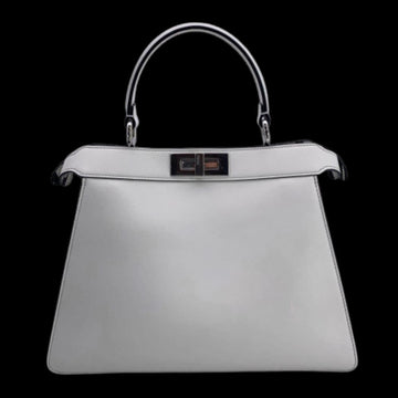Silver Leather Fendi Peekaboo