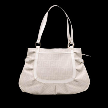 White Fabric Fendi Tote