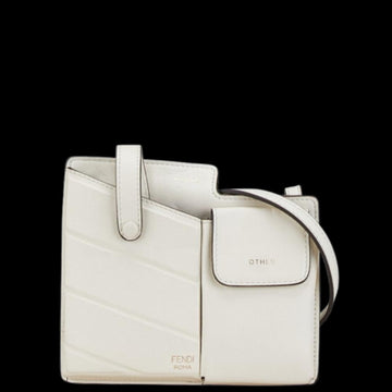 White Leather Fendi Crossbody Bag
