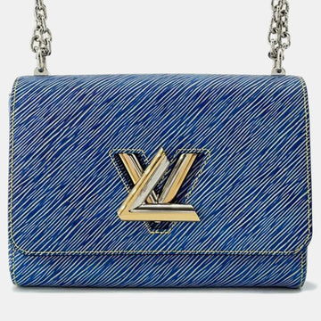 Denim Epi Leather Twist MM Shoulder Bag