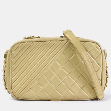 Gold Leather Coco Boy Camera Bag