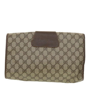 GUCCI EC Canvas Web Sherry Line Clutch Bag Beige Red 156.01.031  fm2132