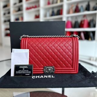 *Full Set, Receipt* Caviar Boy New Medium 28CM Leboy Red RSHW No 23