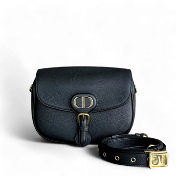 Dior Bobby Medium Grained Calfskin Black Golden Hardware