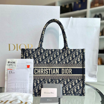 *Full Set, Receipt* Book Tote Medium Oblique Canvas Blue