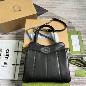 EC 745918 totes Handbag 28cm Black/Genuine Leather