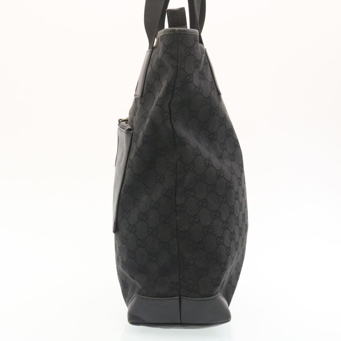 GUCCI EC Canvas Tote Bag Black  am2078g