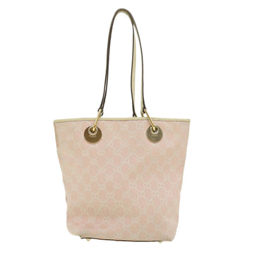 GUCCI EC Canvas Tote Bag Pink  am2713g