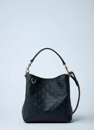 Gucci Women Small Gg Emblem Bucket Bag