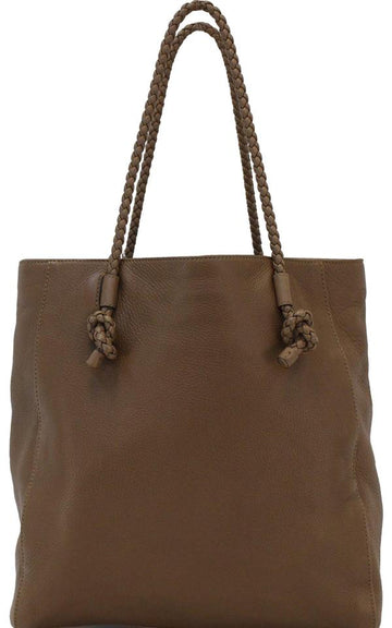 G*G Tote 267903 Mesh Hand Brown Leather Shoulder Bag