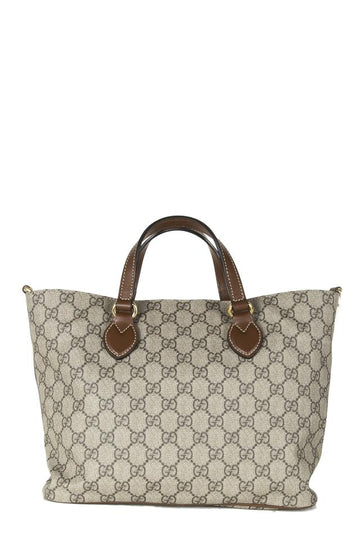 G*G Eden Small CS Supreme Signature Monogram Tote Brown Shoulder Bag