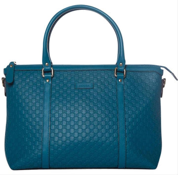 G*G Leather MicroG*Gssima Teal Tote
