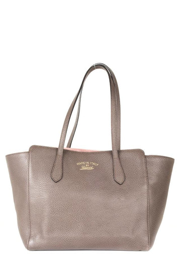 G*G Swing Small Tote Brown Leather Shoulder Bag