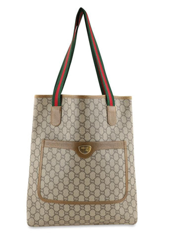 G*G Vintage Plus Brown Supreme CS Canvas Tote