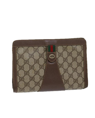 Beige Canvas Gucci Clutch